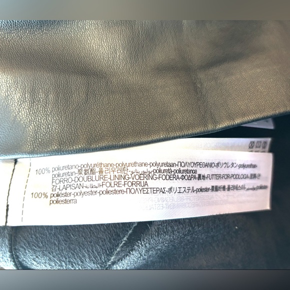 ZARA Faux Leather long sleeve mini dress with ruffle in black NWT, Size medium🖤 - Picture 8 of 9